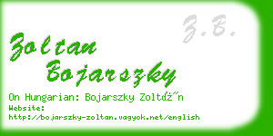 zoltan bojarszky business card